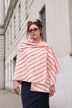 Cape made from Patternalism sewing pattern #0101 – front view, female model