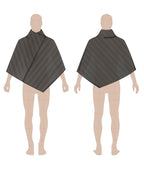 Cape sewing pattern #0101 – technical flat sketch, front and back view, one size