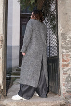 Patternalism pattern #0105 women coat – back view, female model