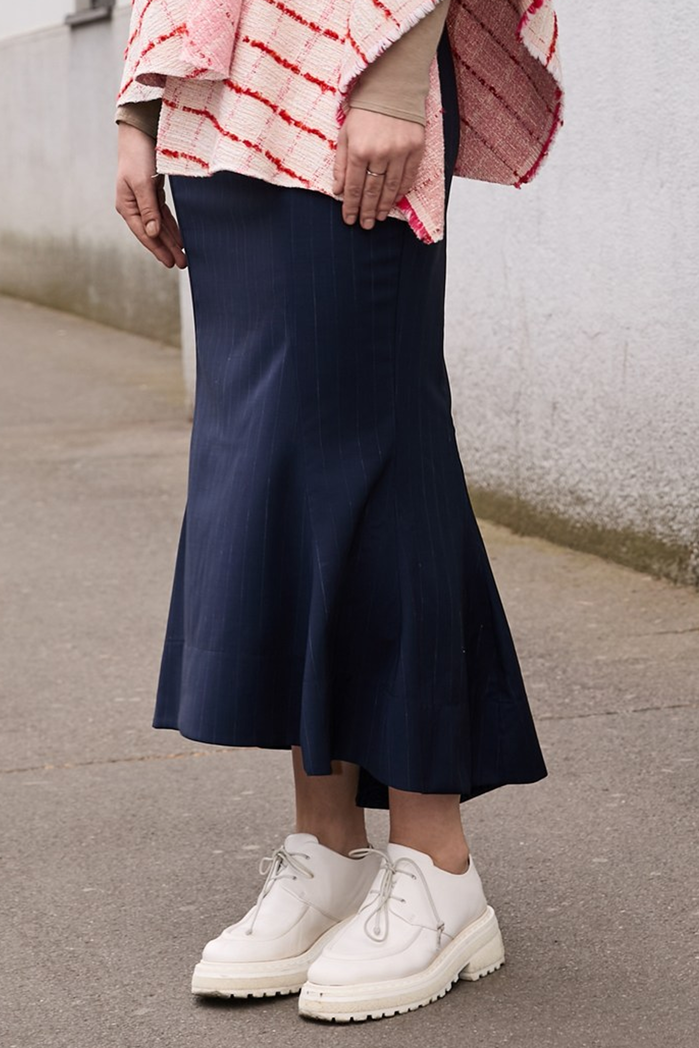 Patternalism pattern #0104 godet skirt   – frontside view, female model