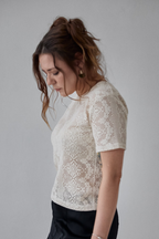 Side view of women t-shirt from Patternalism sewing pattern #0206