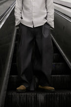 Patternalism pattern #0103 men pleated pants – front view, male model